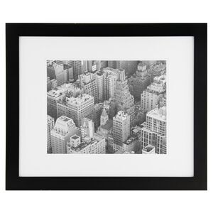 Gallery Solutions 16x20 Black Picture Frame w/ Double Mat 11x14